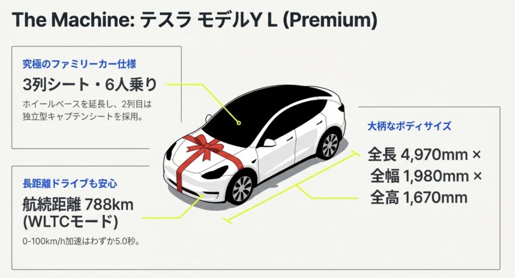 納車された新型モデルYLのスペック