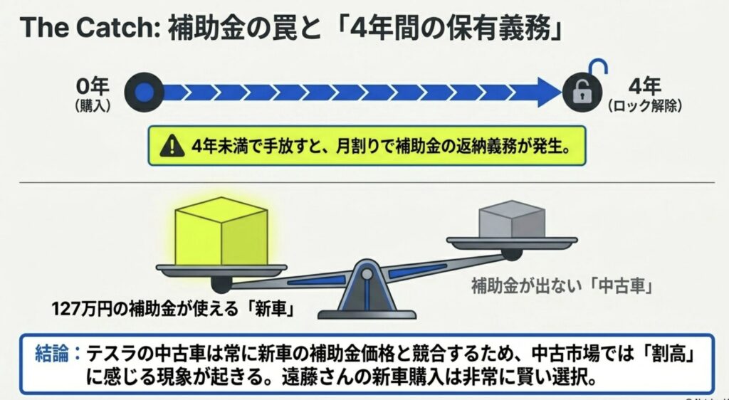 補助金と保有義務が中古市場に与える影響